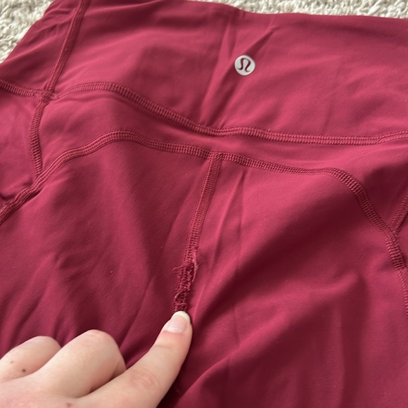 Lululemon All the Right Places High Rise Red Maroon Leggings - Picture 4 of 6